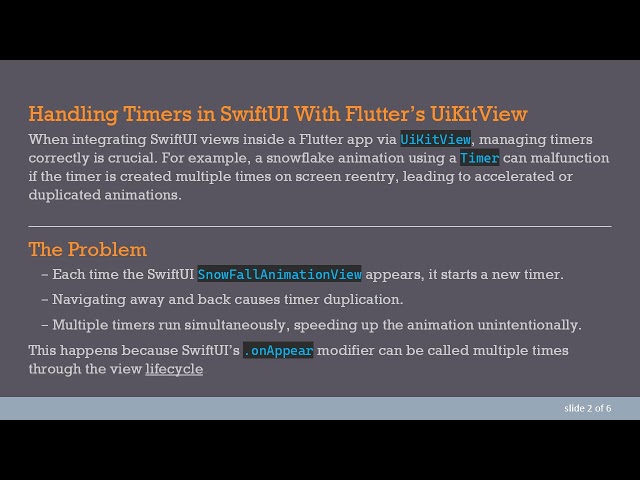 Manage SwiftUI Timer Effectively When Navigating Between Screens