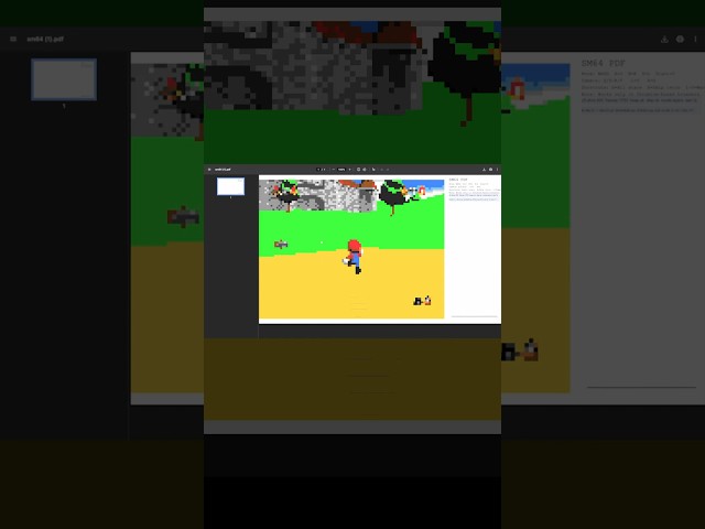 Super Mario 64 Running inside a Single PDF File