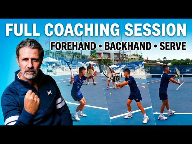 Full Tennis Coaching Session: Forehand, Backhand & Serve Breakdown