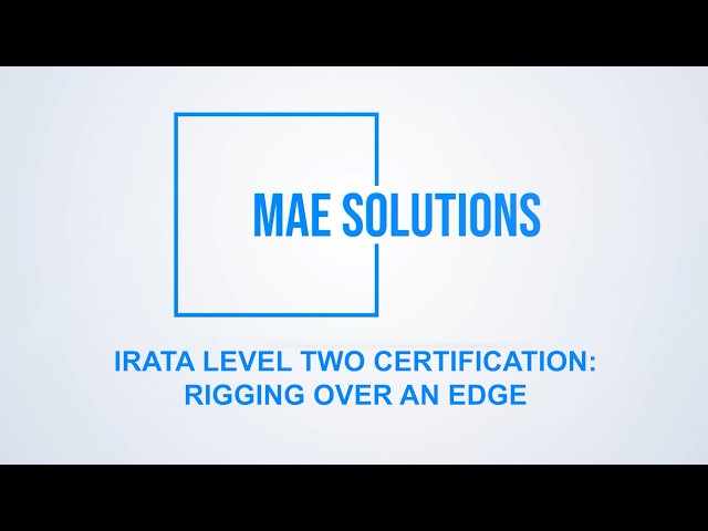 IRATA Level 2 - Rigging Over an Edge