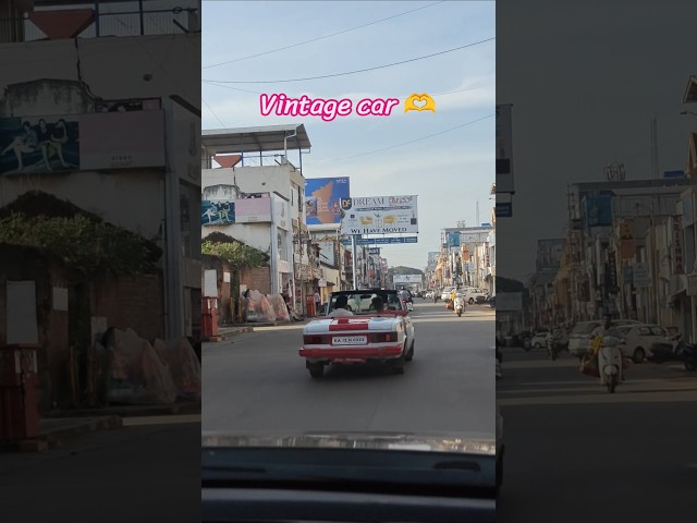 A beautiful vintage car spotted in Chikmagalur! ✨🚘