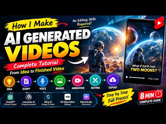 How I Make AI Generated Videos 🤯 | Complete AI Video Creation Tutorial (Step-by-Step)  