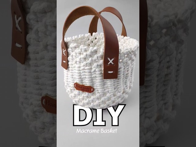 DIY Macrame Basket #diy #craft #macrame