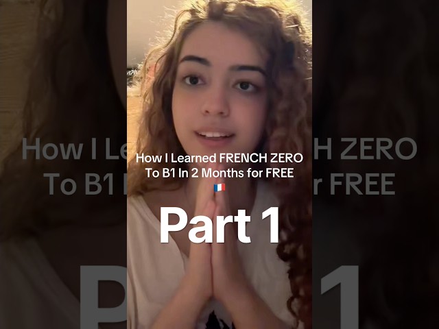 ZERO French to B1 in 2 months and this is how I did it. The full video is on my YouTube channel!