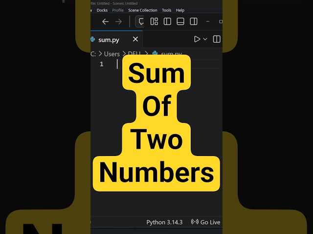 ADD TWO NUMBERS IN PYTHON #shorts