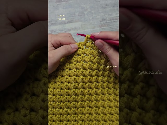 Relief 2 Row Repeat Crochet Pattern | Crochet Stitches | Crochet Ideas #crochettutorial #easycrochet