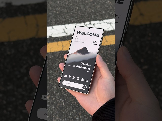 Smooth Mountain Android Launcher Customization. #androidcustomization #androidsetup
