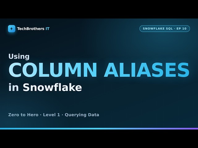 You CAN Use a Column Alias in WHERE — in Snowflake | Aliases & AS | Snowflake SQL Tutorial #10