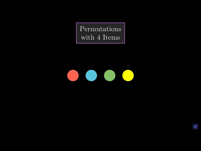 Permutations with 4 Items: Arranging Colours (Maths Visualised)