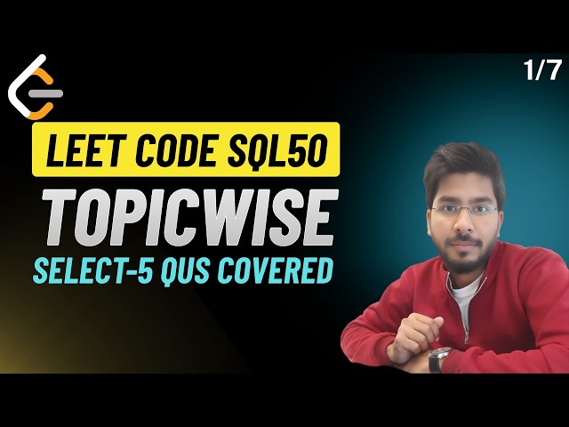 2) SELECT  | Topicwise- LeetCode SQL50 | sql tutorial | sql full course | sql tutorial| SQL|leetcode