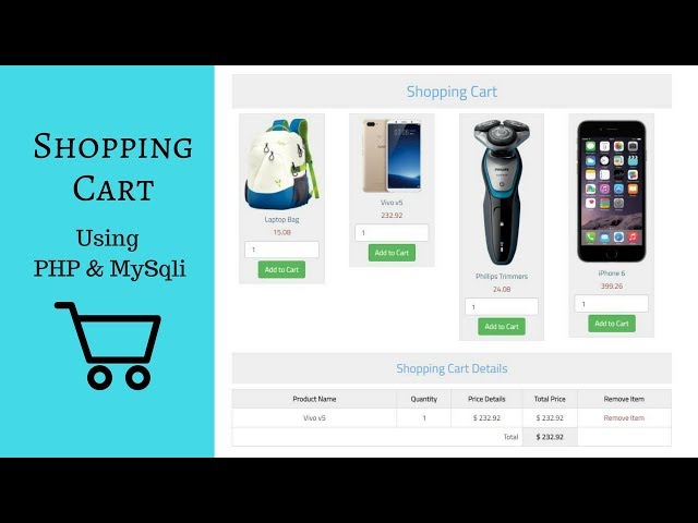 Create Shopping Cart Using PHP and Mysql