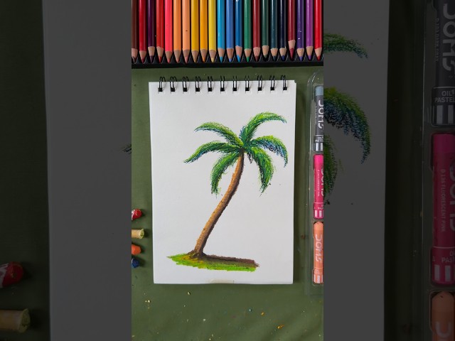 How to draw a tree with Oil pastel 🌳| Realistic Tree Tutorial for Beginners #oilpastel #art