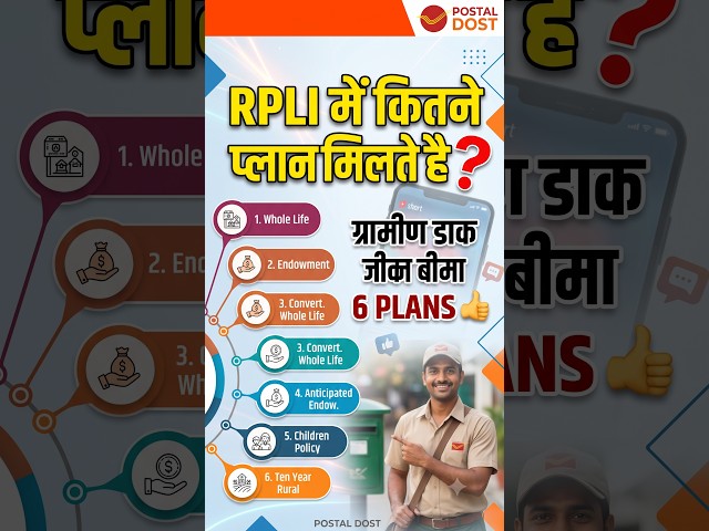 Post office RPLI Insurance Policy में कितने प्लान मिलते है?I #insurance