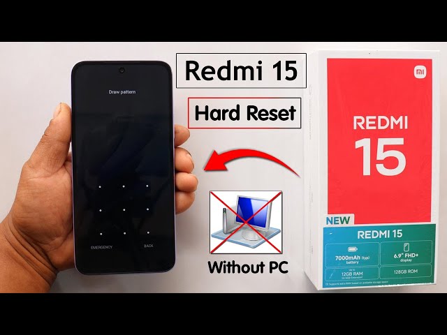 Hard Reset Redmi 15 Unlock Pattern/Pin/Password | Redmi HyperOs 2.0 Factory Reset