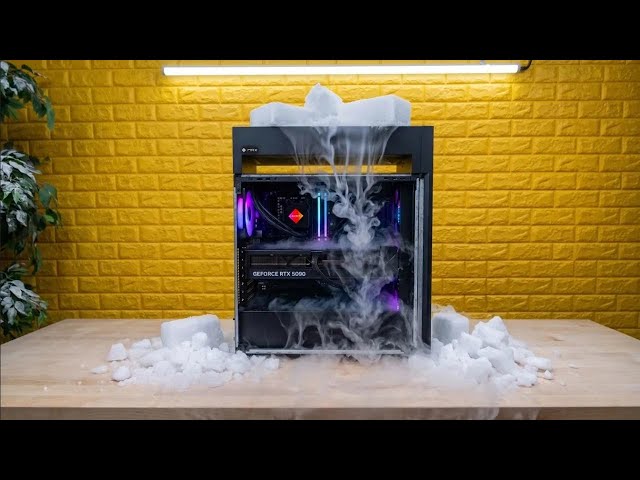 Coloquei gelo seco no PC de US$6.500 da OMEN e olha no que deu