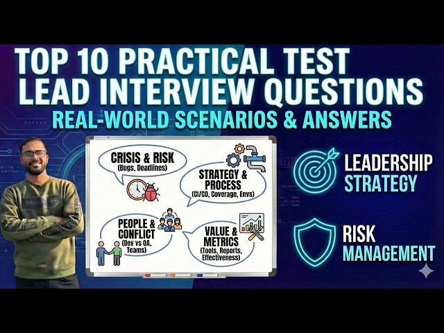 Top 10 Practical Test Lead Interview Questions & Answers  Real-World Scenarios