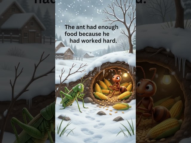 🐜🦗 The ant worked while the grasshopper played—but what happened when winter came? #learnenglish