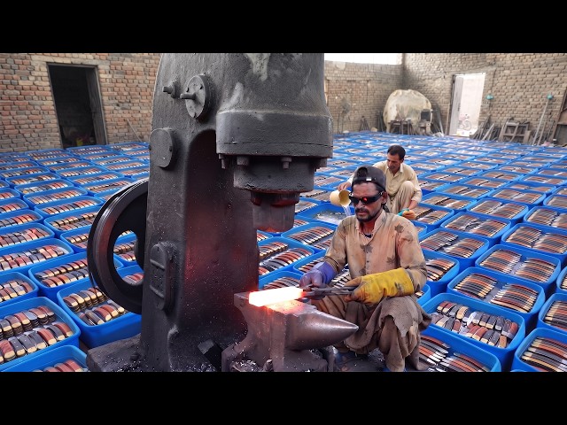 AMAZING WAY a Pakistani Workshop Makes a VERSATILE FOLDING KNIFE - Full Process - @TopWorks