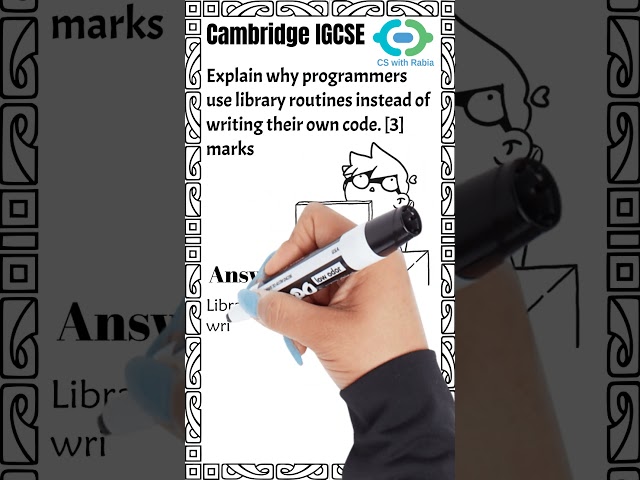 IGCSE Computer Science exam questions | Library Routines | IGCSE 0478 | O Level 2210