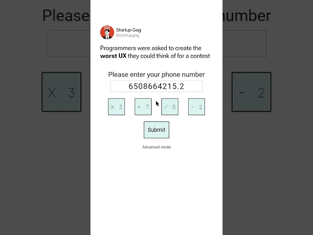 Programmers were asked to create the WORST UX ever