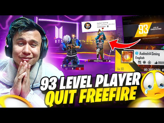 93 Level Top 1 Grandmaster Player Selling his ID & Leaving Free Fire 🥺 Tonde Gamer - Free Fire Max