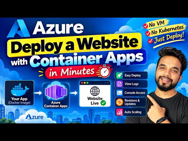 Deploy Website in Minutes 🔥 | Azure Container Apps (ACA) Tutorial | Hindi