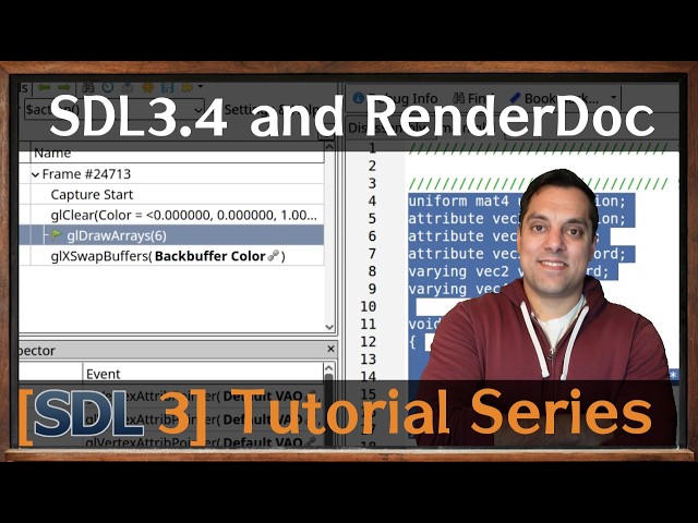 Using Renderdoc with SDL3 to reverse engineer the graphics pipeline  [SDL3 Episode 28]