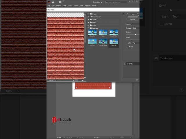 Red Rock Texture Effect #adobeillustrator #tutorial #shorts  @AllFreePik