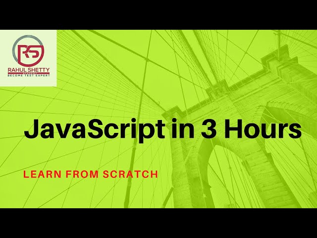 Javascript Tutorial for Beginners -  Test Automation