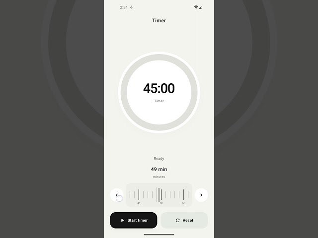 Counter App Ui with custom time selector component