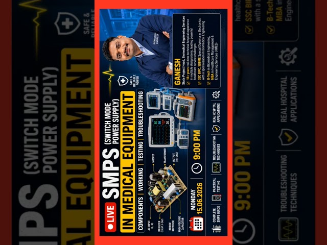 Engage live sessions SMPS used in equipment fully explain available join 9:00PM.Expert Ganesh Tech