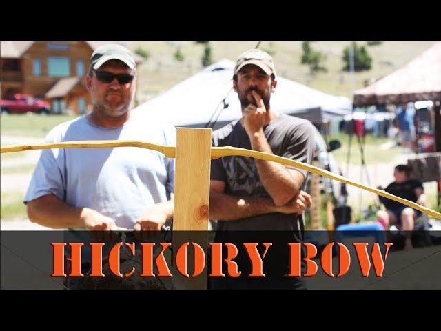 Primitive Hickory Self Bow, how to build a wood long bow or recurve bow