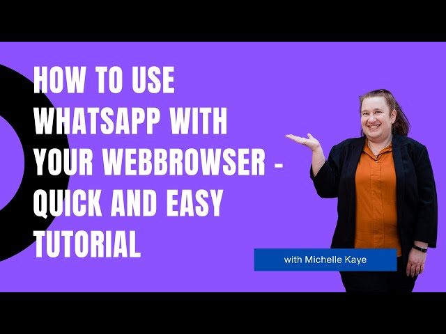 How To Use WhatsApp With Your Web-Browser - Quick and Easy Tutorial