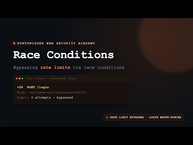 Race Conditions: Bypassing Login Rate Limits with Turbo Intruder | PortSwigger