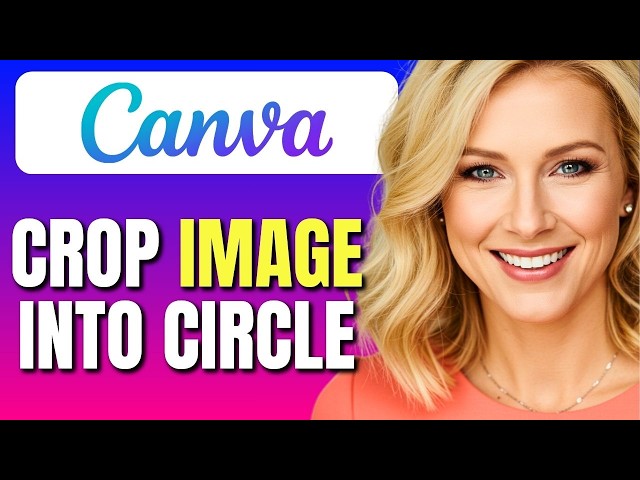 How To Crop Image Into a Circle in Canva EASY | Canva Circle Photo Crop | Easy Tutorial