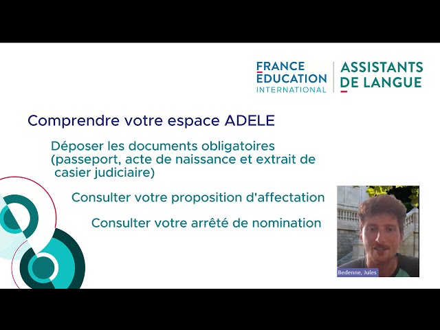 Comprendre votre espace ADELE