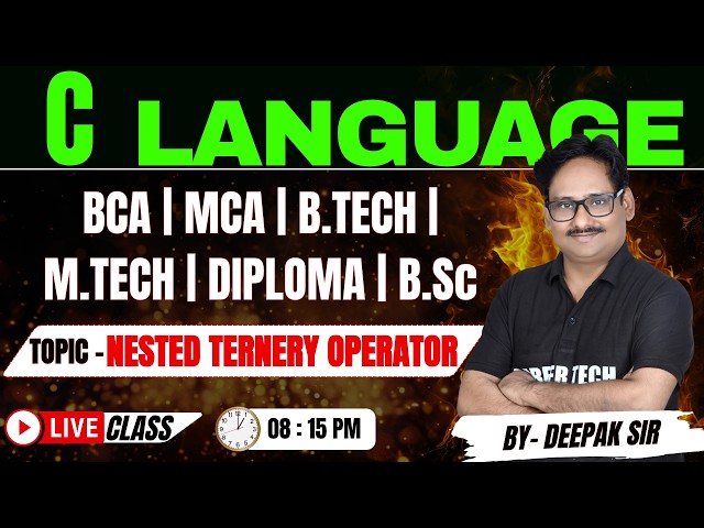 Nested Ternary Operator in C Language | BCA MCA B.Tech M.Tech Diploma B.Sc #clanguage #programming