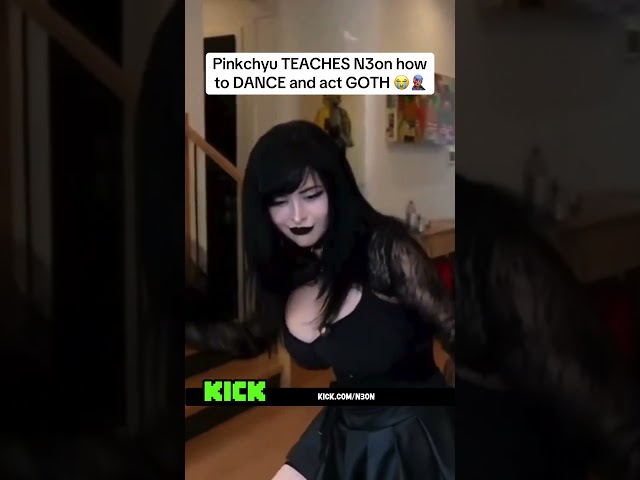 Pinkchyu TEACHES N3on how to DANCE and act GOTH 😭👨🏽‍🎤 #n3on #pinkchyu