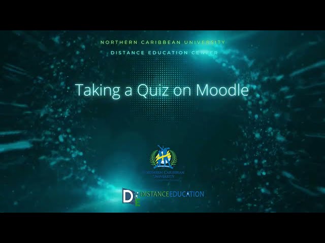 Taking a Moodle Quiz