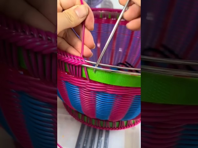 Satisfying Pink Woven Basket Rim Finishing