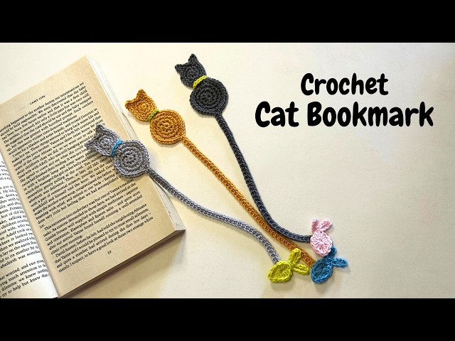 Crochet Cat Bookmark. Quick & Easy Tutorial. Perfect Gift for Book & Cat Lovers!