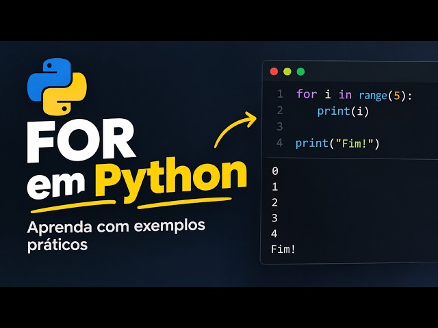 Aprenda como usar o FOR em Python de forma simples e prática! 🐍