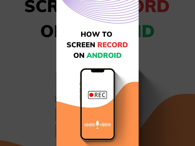 How To Screen Record on Android #androidtutorials