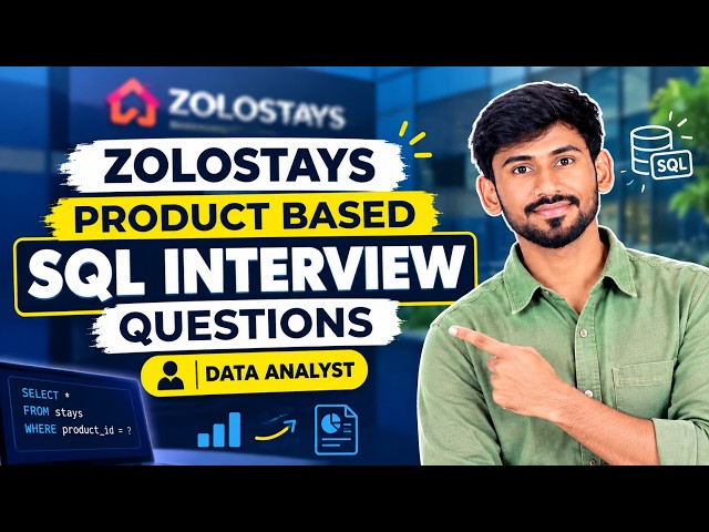 Product Based SQL Interview Questions | Zolo Stays | Company Data Analyst #dataanalytics | #sql |