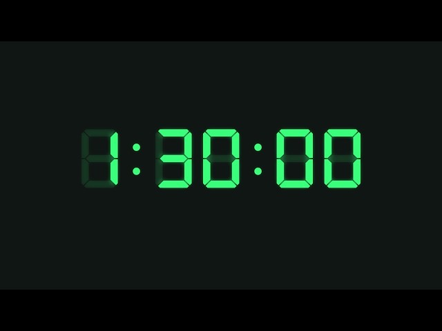 90 Minute Timer · Tick Only — 7-Segment Signal Clock · GREEN | WORK TIMER 2112