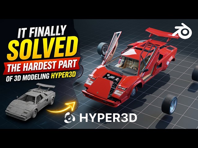 It Finally Solved the Hardest Part of 3D Modeling Hyper3D