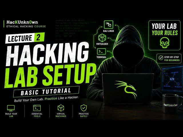 Build Your Own Hacking Lab 🔥 | Ethical Hacking Course – Lecture 2 | HacKUnkn0wn