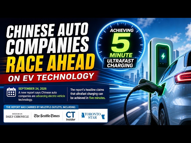 Chinese auto companies race ahead on EV technology, achieving 5-minute ultrafast charging

Create an