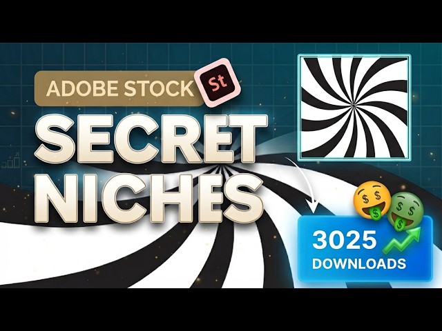 Spiral Background Design in Illustrator | A Secret Niche on Adobe Stock? Why So Many Downloads!