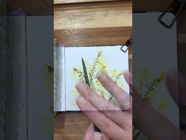 My loose interpretation of the goldenrod in bloom at my house 🐝